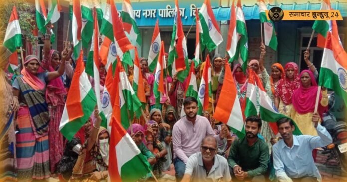 चिड़ावा में हर-घर तिरंगा अभियान