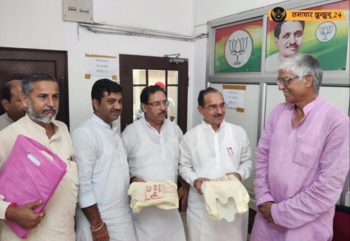 भाजपा प्रदेश अध्यक्ष मदन राठौड़ से मिले भाजपा नेता, उपचुनाव को लेकर झुंझुनू के सियासी समीकरणों पर हुई चर्चा