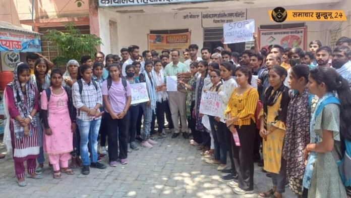 चिड़ावा में कोलकाता हत्याकांड के खिलाफ सड़कों पर उतरे छात्र, रैली निकाली, राष्ट्रपति के नाम सौंपा ज्ञापन
