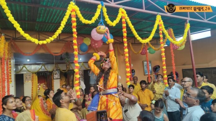 चिड़ावा के संकटमोचन द्वारकाधीश मंदिर में श्रीकृष्ण जन्माष्टमी धूमधाम से मनाई गई