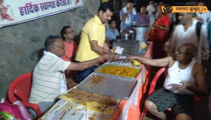भूतनाथ सेवा समिति चिड़ावा द्वारा कोट बांध में सेवा शिविर का आयोजन, श्रद्धालुओं के लिए नाश्ता, भोजन, और जल के साथ चिकित्सा सहायता करवा रहे उपलब्ध