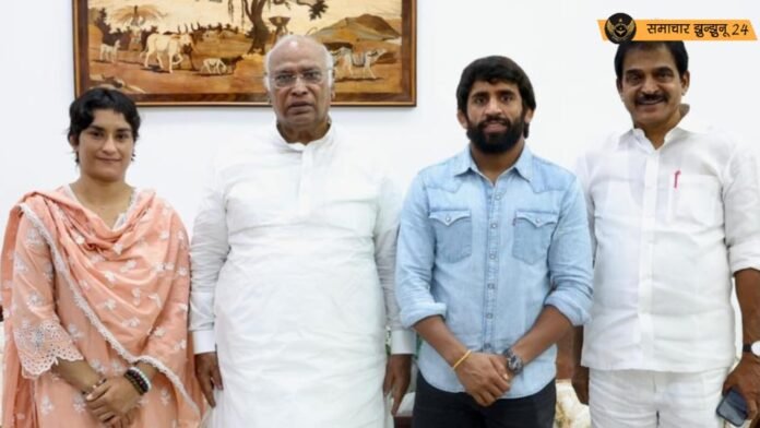 रेसलर विनेश फोगाट और बजरंग पूनिया कांग्रेस में हुए शामिल, हरियाणा चुनाव लड़ने की अटकलें तेज