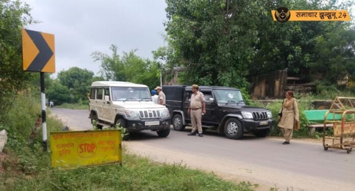 हरियाणा विधानसभा चुनाव के मद्देनजर व अवैध गतिविधियों पर रोकथाम के लिए झुंझुनू जिले की हरियाणा सीमा पर लगाए गए 6 चेक पोस्ट
