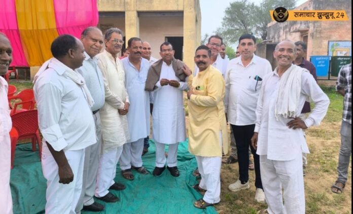 पिलानी विधायक पितराम सिंह काला का भगीना में हुआ नागरिक अभिनंदन