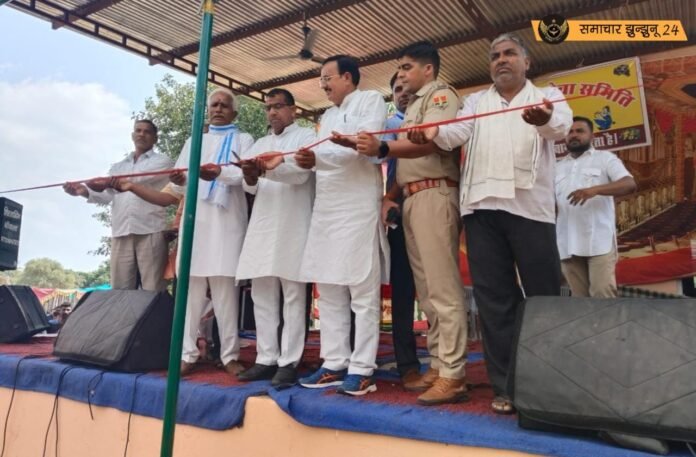 पिलानी विधायक पितराम सिंह काला ने किया बाबा भैरव मेले का उद्घाटन