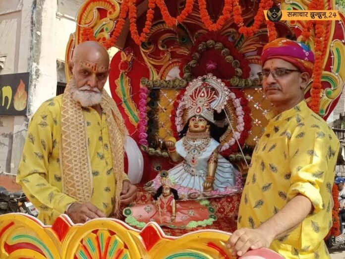 पिलानी में भगवान लड्डू गोपाल का भव्य नगर भ्रमण: श्रद्धा और उत्साह का संगम