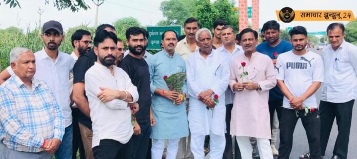 भारतीय जनता पार्टी की राष्ट्रीय उपाध्यक्ष और पूर्व मुख्यमंत्री वसुंधरा राजे पहुंची चिड़ावा, कार्यकर्ताओं ने किया स्वागत