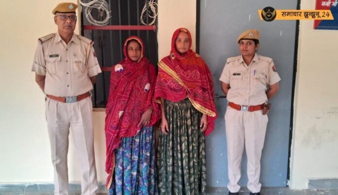 बीबासर मेले में चेन स्नैचिंग करने वाली बावरिया गैंग की दो शातिर महिलाओं को किया गिरफ्तार