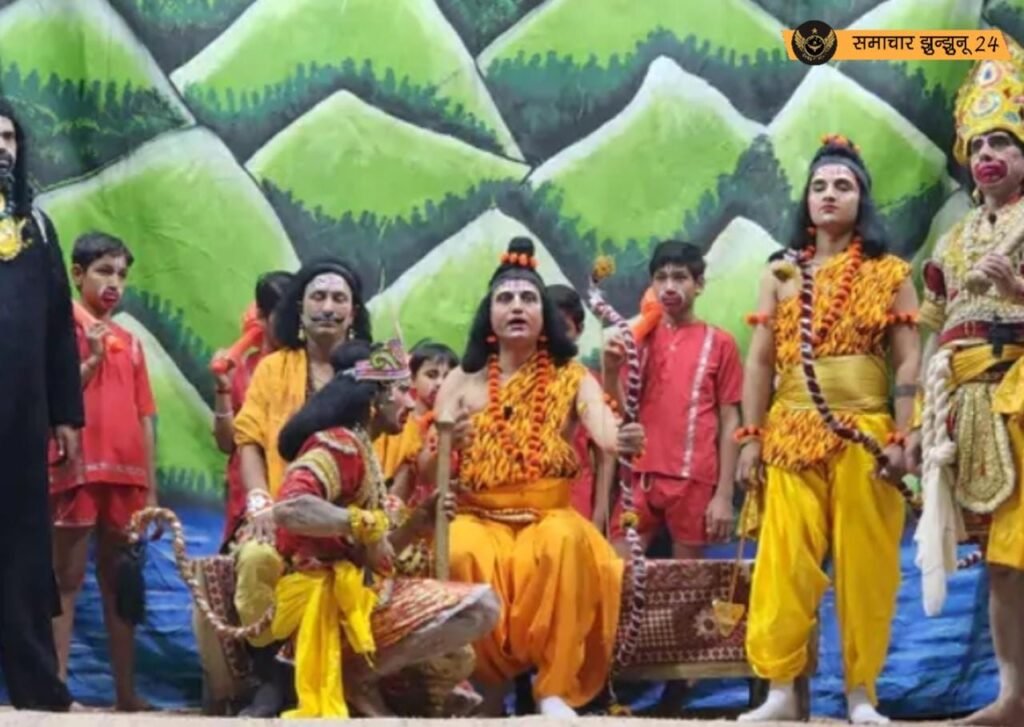 चिड़ावा में रामलीला का रंगारंग आयोजन: श्री राम ने समुद्र के किनारे स्थापित किया रामेश्वरम ज्योतिर्लिंग