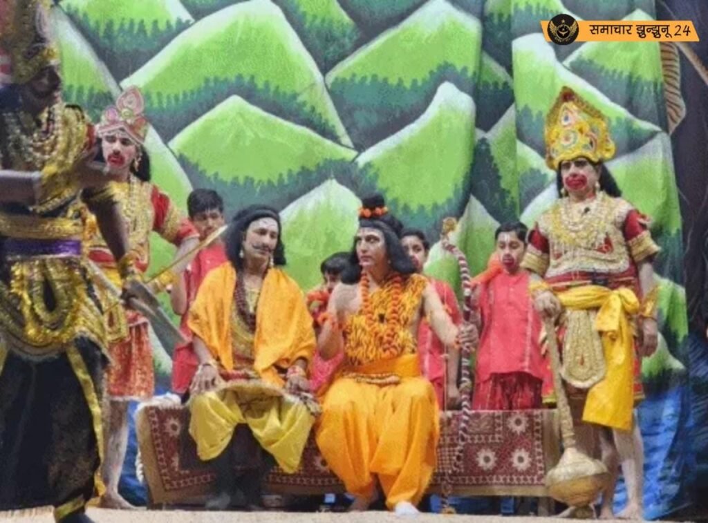 चिड़ावा में रामलीला का रंगारंग आयोजन: श्री राम ने समुद्र के किनारे स्थापित किया रामेश्वरम ज्योतिर्लिंग