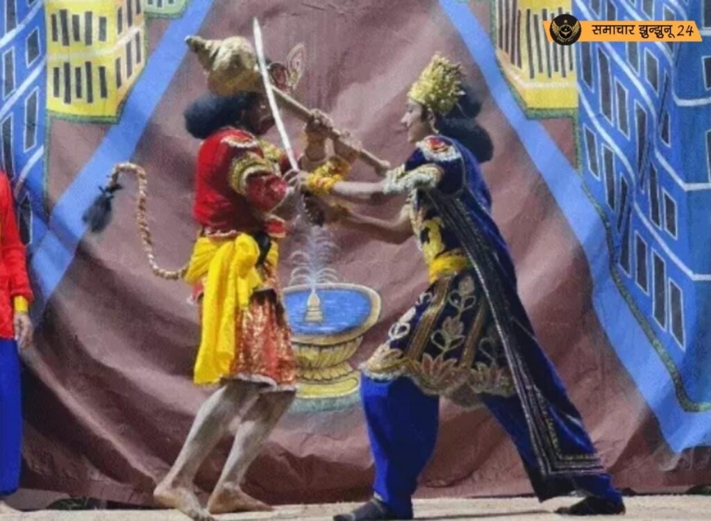 चिड़ावा में रामलीला का रंगारंग आयोजन: श्री राम ने समुद्र के किनारे स्थापित किया रामेश्वरम ज्योतिर्लिंग