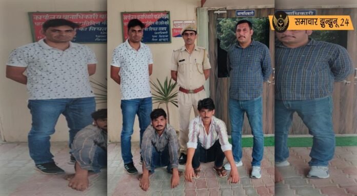 गुजरात भागने की फिराक में चिड़ावा बस स्टैंड पर खड़े वांछित स्थाई वारंटी को पुलिस ने किया गिरफ्तार