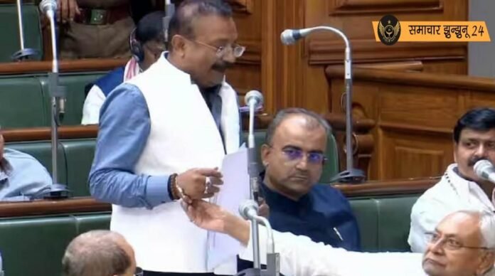 बिहार विधानसभा में नीतीश कुमार का अनोखा अंदाज, ब्रेसलेट खींचकर लगाए ठहाके