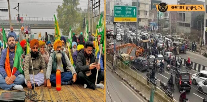 पंजाब बंद: किसानों का उग्र प्रदर्शन, पटियाला-चंडीगढ़ हाईवे पर वाहनों की लंबी कतारें