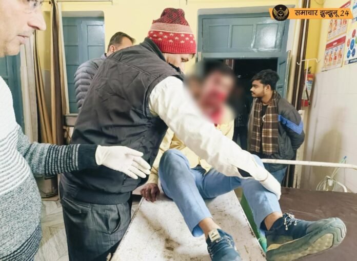 चिड़ावा-पिलानी रोड पर सड़क हादसा: एक युवक गंभीर रूप से घायल