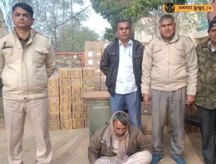 झुंझुनूं में पुलिस ने पंजाब से गुजरात ले जाई जा रही 50 लाख की अवैध शराब पकड़ी, कंटेनर चालक गिरफ्तार