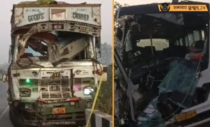 छत्तीसगढ़ में स्कूली बस और ट्रक की भीषण टक्कर, शिक्षक और चालक की मौत, 30 छात्र घायल