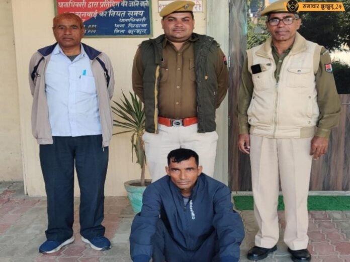 चिड़ावा पुलिस ने मारपीट मामले में फरार स्थायी वारंटी को किया गिरफ्तार, 2015 से चल रहा था फरार
