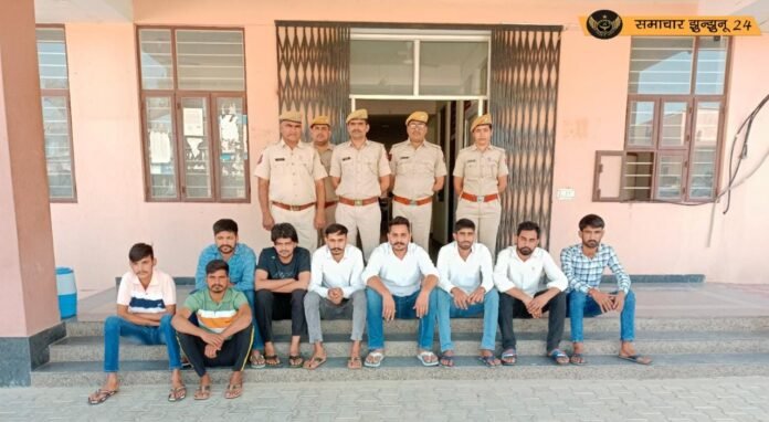 गुढागौड़जी में जातिसूचक गालियां और तोड़फोड़ का मामला: 9 आरोपी गिरफ्तार, जेसीबी और कैम्पर गाड़ी जब्त