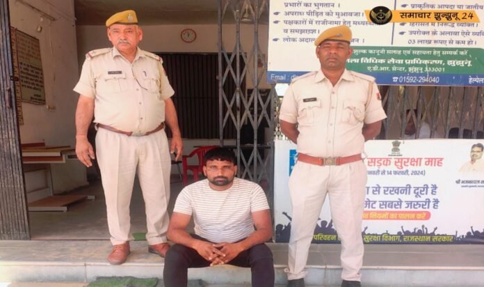 खेतड़ी नगर पुलिस ने 10 हजार के इनामी बदमाश झब्बर सिंह को किया गिरफ्तार