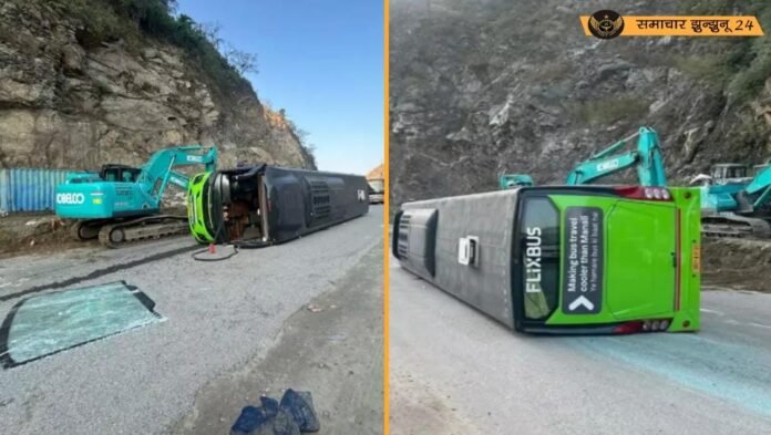 कीरतपुर-मनाली फोरलेन पर बस हादसे में 31 पर्यटक घायल, 2 गंभीर हालत में नेरचौक मेडिकल कॉलेज रेफर
