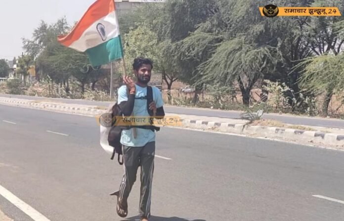 चारधाम की पदयात्रा पर निकले गिराब के युवक हाकम सिंह, गौमाता और पर्यावरण संरक्षण का दे रहे संदेश