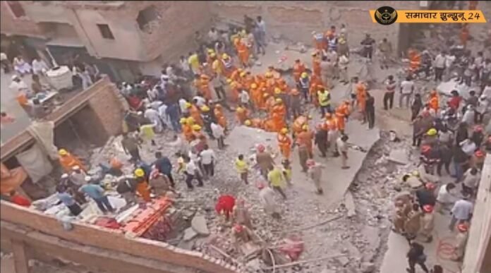 दयालपुर, उत्तर-पूर्वी दिल्ली में चार मंजिला इमारत ढही, अब तक 4 की मौत, रेस्क्यू ऑपरेशन जारी