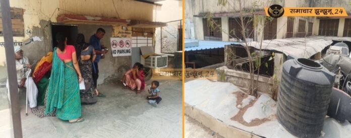 चिड़ावा के उप जिला अस्पताल की खस्ताहालत: छत पर उगे पेड़, जर्जर व गंदे शौचालय, सफाई व्यवस्था बेहाल, मरीजों को हो रही परेशानी