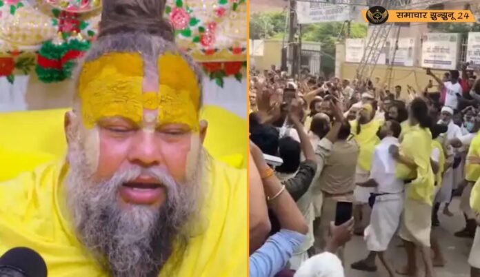 संत प्रेमानंद महाराज वृंदावन में एक बड़े हादसे से बाल-बाल बचे, लोहे का ट्रस गिरने से मची अफरा-तफरी
