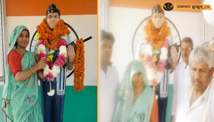 पुण्यतिथि पर शहीद संदीप कुमावत को दी श्रद्धांजलि, पति की शहादत को गौरवान्वित करने वाला बताया वीरांगना ने