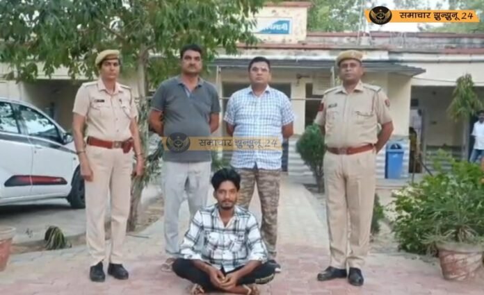 पिलानी पुलिस ने हत्या के आरोपी को 15 घंटों में किया गिरफ्तार, टोका गांव में युवक की हत्या के मामले में आरोपी आशिष उर्फ मोन्टीया को किया गया गिरफ्तार