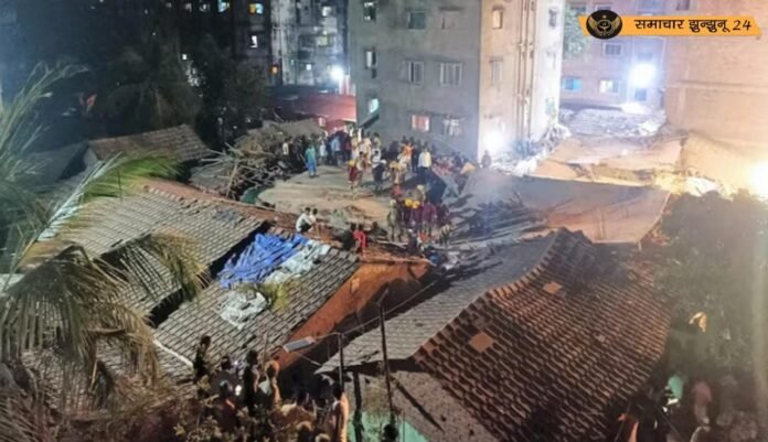 कल्याण में चार मंजिला इमारत का स्लैब गिरा, छह लोगों की मौत, चार घायल — बचाव अभियान जारी