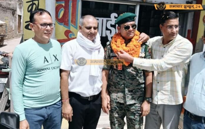 खेतड़ी: नक्सलियों से मुकाबले में दिखाया साहस, शौर्य चक्र से सम्मानित लखबीर सिंह का पैतृक गांव पहुंचने पर हुआ भव्य स्वागत