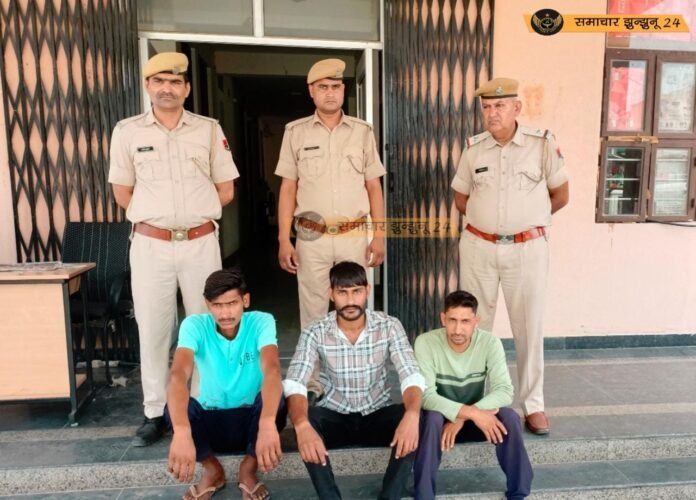गुढ़ागौड़जी में जानलेवा हमले के तीन फरार आरोपी गिरफ्तार, नौ माह से पुलिस को दे रहे थे चकमा