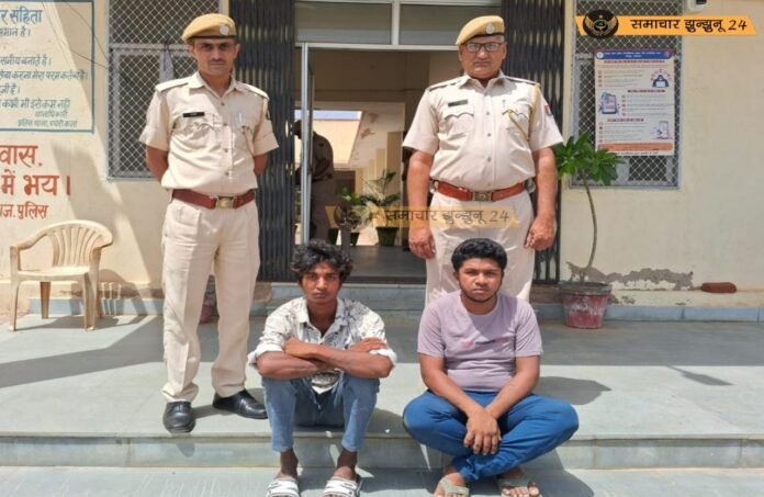पचेरी कलां में ज्वैलरी की दुकान में नकबजनी मामले का खुलासा, दो आरोपी नीमकाथाना से गिरफ्तार