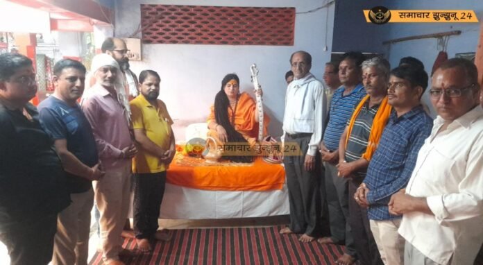 चिड़ावा में साध्वी ईश्वरी नंद गिरी का स्वागत, युवाओं को संस्कार और समाज सुधार का दिया संदेश