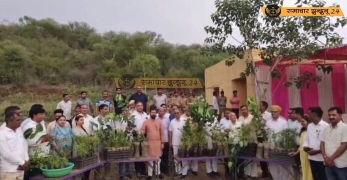 खेतड़ी के समदेडा तालाब परिसर में पौध वितरण कार्यक्रम आयोजित, पर्यावरण संरक्षण का संदेश