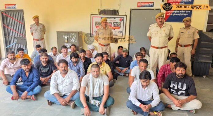 झुंझुनूं जिले में पुलिस की एरिया डोमिनेशन के तहत व्यापक अभियान, 125 आरोपी गिरफ्तार