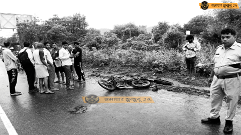 खेतड़ी में दर्दनाक सड़क हादसा: स्लीपर बस की टक्कर से मामा-भांजी की मौत, युवती पेपर देने जा रही थी