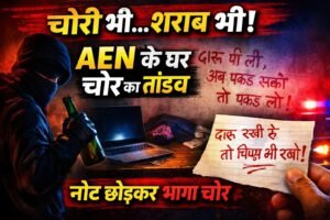जैसलमेर में AEN के सरकारी क्वार्टर में चोरी का अनोखा मामला, शराब पीकर चोर छोड़ गया मजेदार धमकी भरे नोट